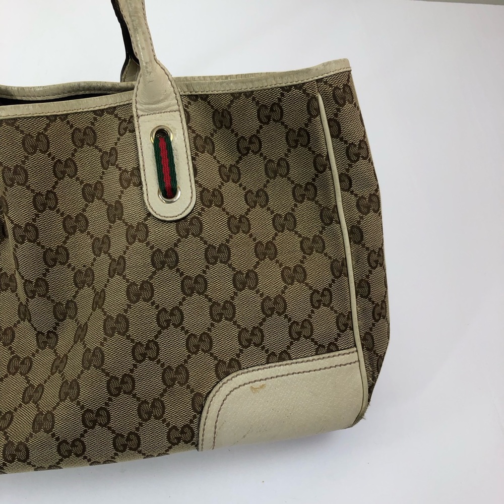 Gucci Beige and Brown GG Pattern Tote - Picture 3 of 15